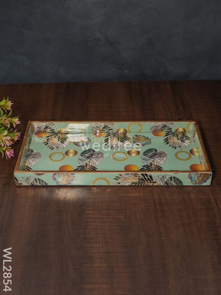 Palm Leaf Design Digital Printed Tray - WL2854