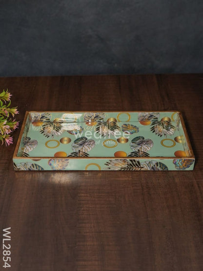 Palm Leaf Design Digital Printed Tray - WL2854