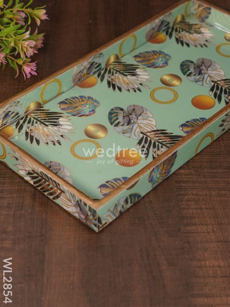 Palm Leaf Design Digital Printed Tray - WL2854