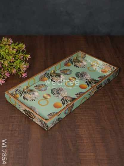 Palm Leaf Design Digital Printed Tray - WL2854