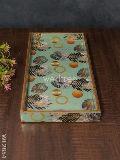 Palm Leaf Design Digital Printed Tray - WL2854