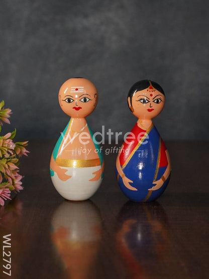 Pandit Couple - Channapatna Toy - WL2797
