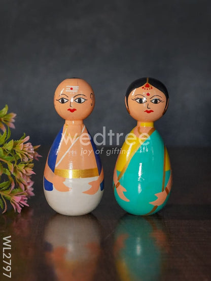Pandit Couple - Channapatna Toy - WL2797