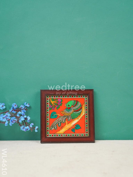 Parrot Reverse Glass Painting Frame - 4x4 inch - WL4610