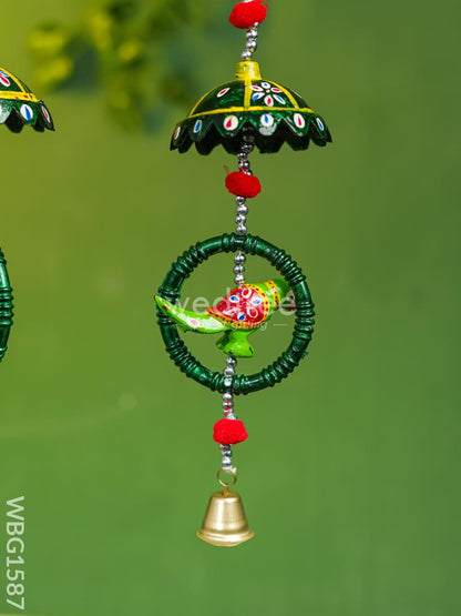 Parrot Thoran with Bells - Set of 2 - WBG1587