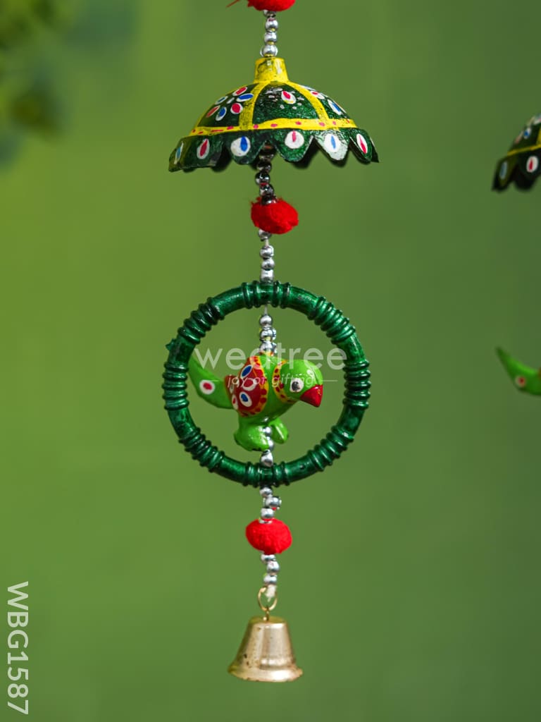 Parrot Thoran with Bells - Set of 2 - WBG1587