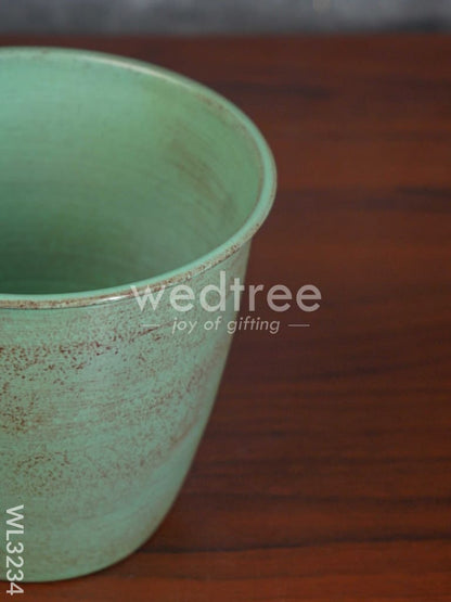 Pastel Green Planter Pot & Stand - WL3234