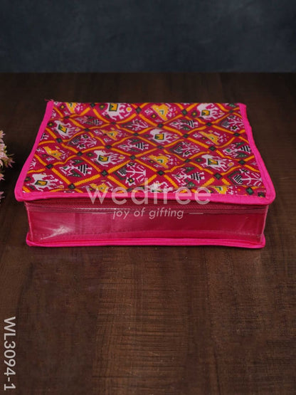 Patola Printed Jewel Pouch (10x9) - WL3094