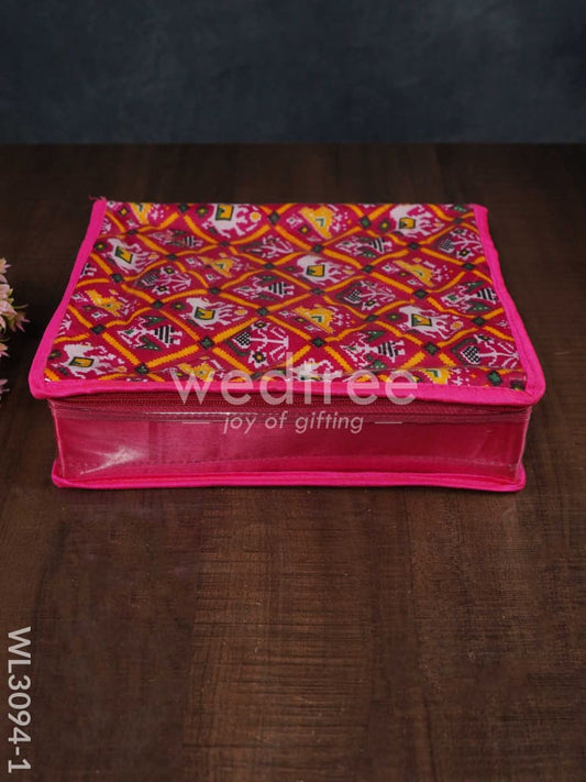 Patola Printed Jewel Pouch (10x9) - WL3094