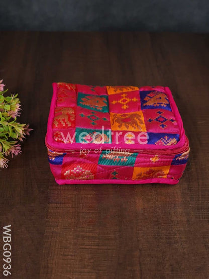 Patola Printed Jewel Pouch - Small - WBG0936