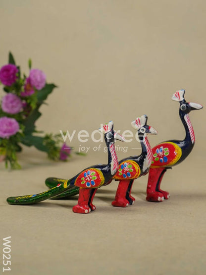 Peacock Set of 3 - W0251