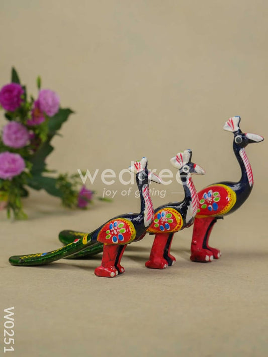 Peacock Set of 3 - W0251