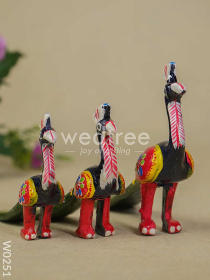 Peacock Set of 3 - W0251