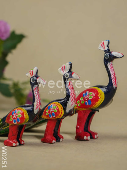 Peacock Set of 3 - W0251