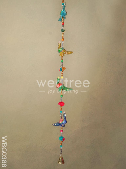 Peacock Thoran with Bells -Medium - WBG0388