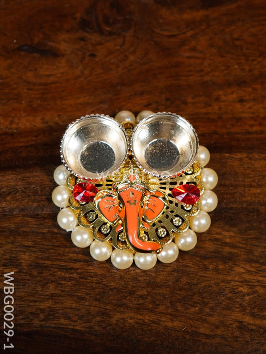 Pearl Ganesh Kumkum Holder - WBG0029