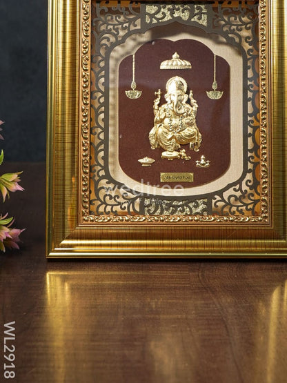 Photo Frame Gold Plated - Ganesha - WL2918