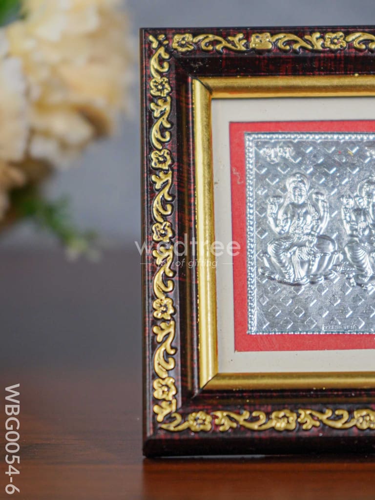 Photoframe Silver Plated - Small - Lakshmi Ganesh  - WBG0054-6