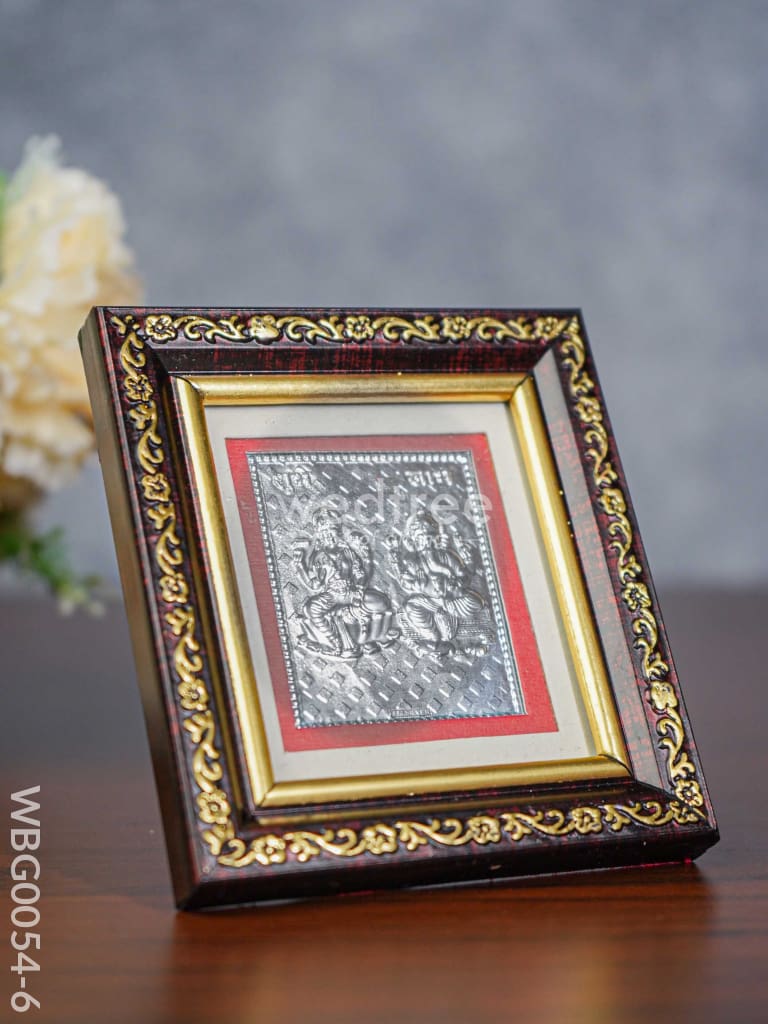 Photoframe Silver Plated - Small - Lakshmi Ganesh  - WBG0054-6