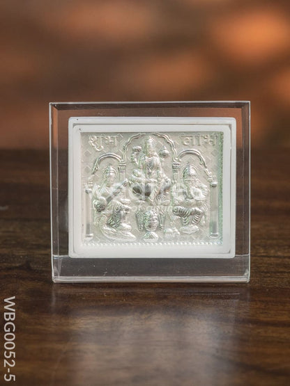 Photoframe with stand Silver Plated - Lakshmi Ganesh Saraswathi - Small - WBG0052-5