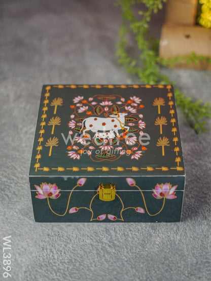 Pichwai Dry Fruit Box with 4 Partitions - WL3896