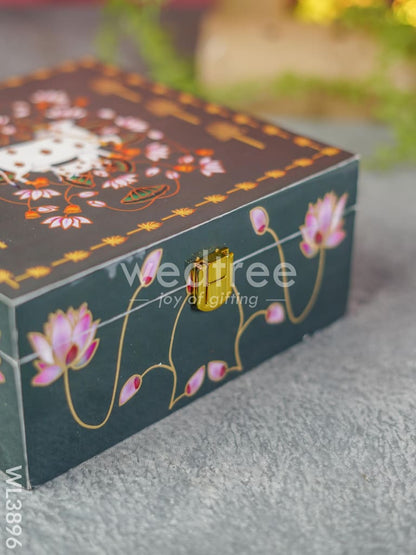Pichwai Dry Fruit Box with 4 Partitions - WL3896