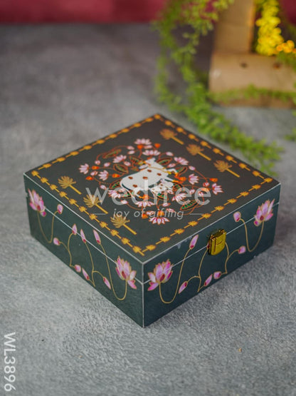Pichwai Dry Fruit Box with 4 Partitions - WL3896