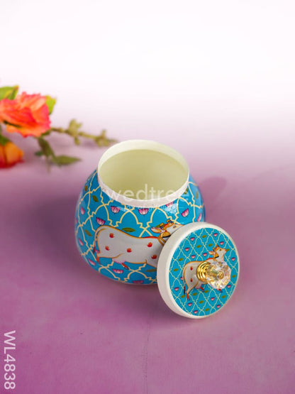 Pichwai Dryfruit Jar with Tray - WL4838