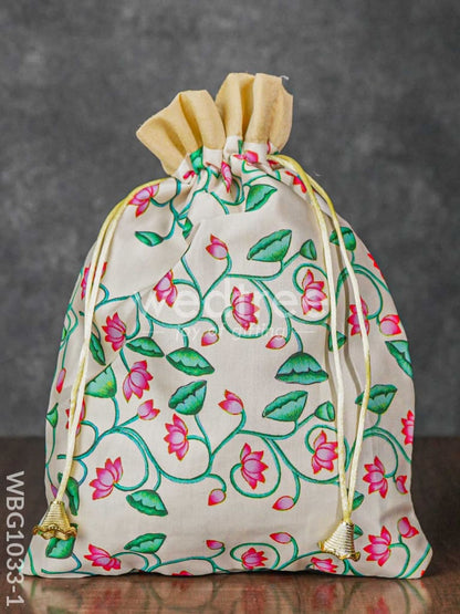Pichwai Print String Bag - WBG1033