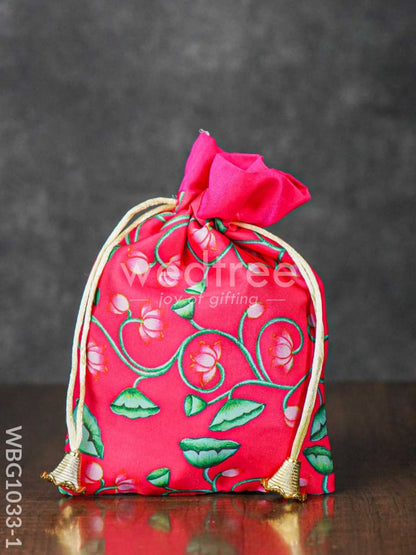 Pichwai Print String Bag - WBG1033