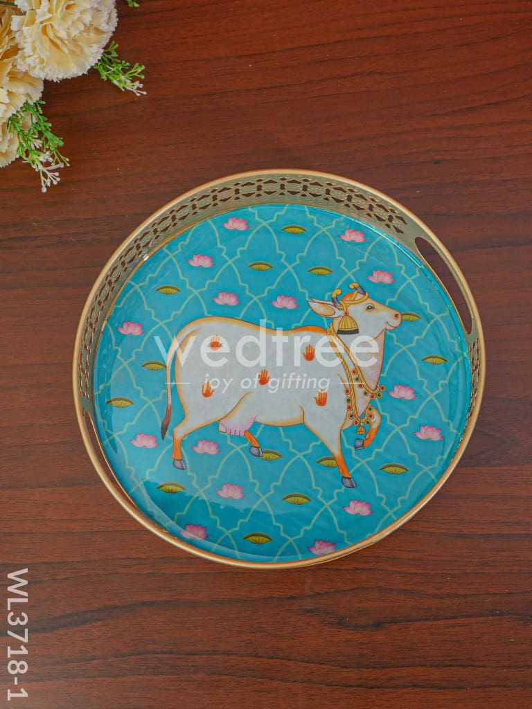 Pichwai Printed Tray - 10 inch - WL3718