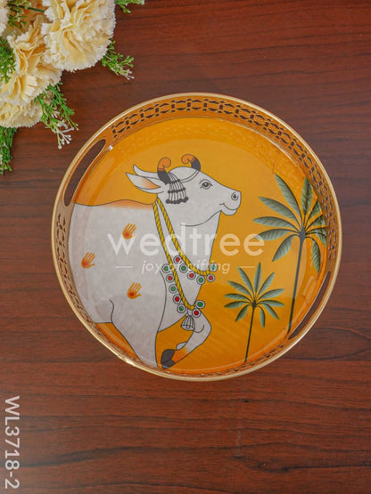 Pichwai Printed Tray - 10 inch - WL3718
