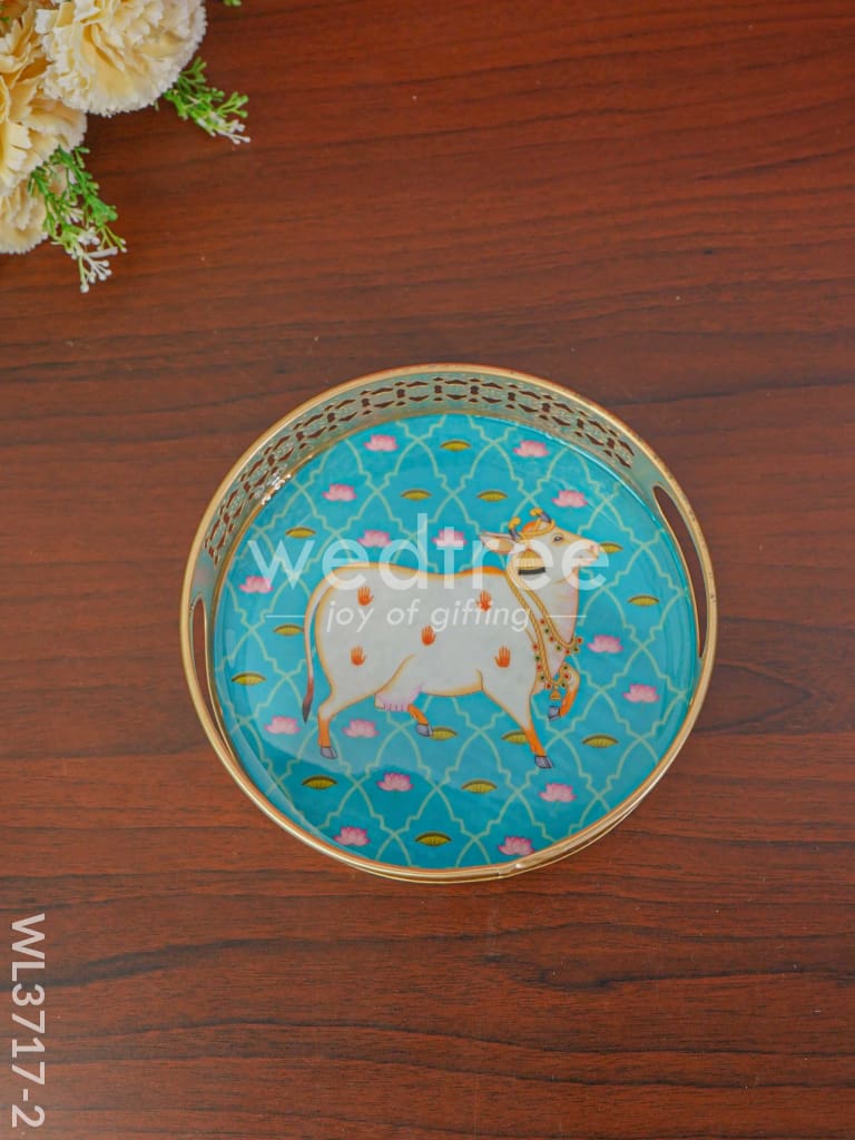 Pichwai Printed Tray - 8 inch - WL3717