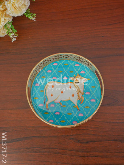Pichwai Printed Tray - 8 inch - WL3717