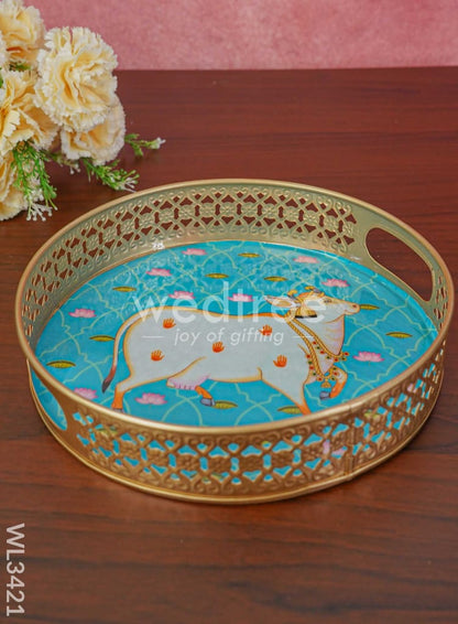 Pichwai Printed Tray - Set of 2 - WL3421