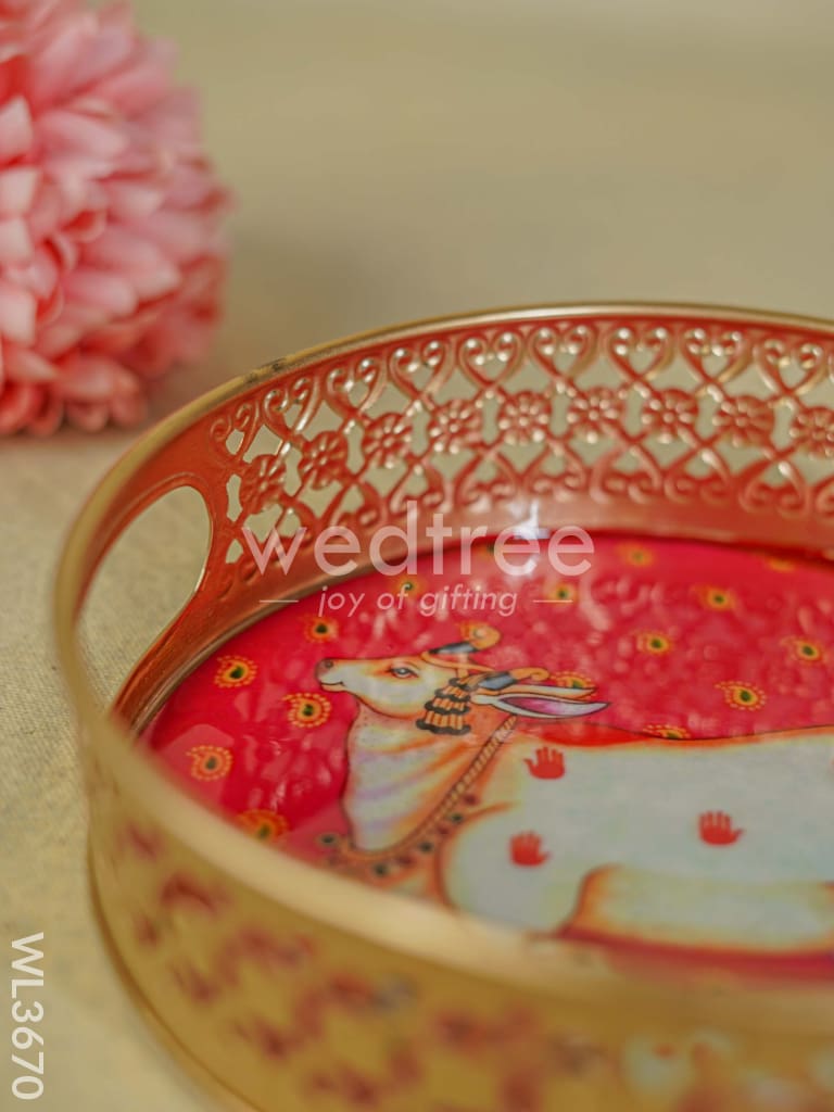Pichwai Printed Tray - Set of 2 - WL3670