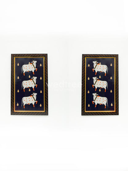 Pichwai Printed Wall Hanging Frames - 17x10 inch - Set of 2 - WL4557