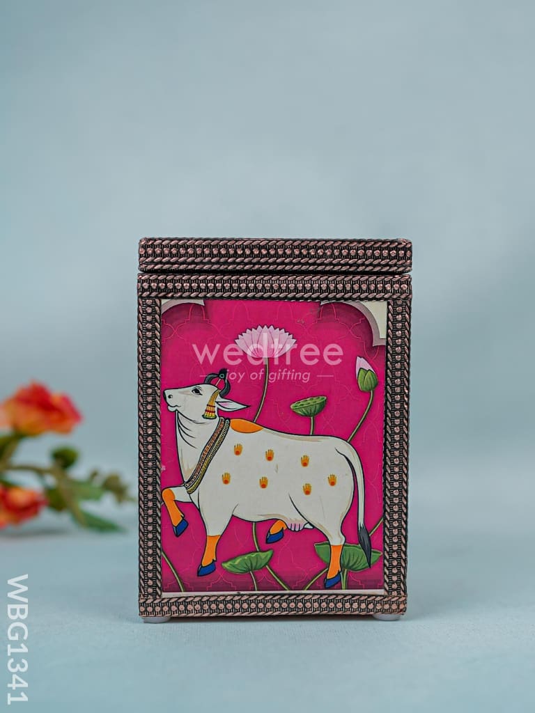 Pichwai printed Wooden Container - WBG1341