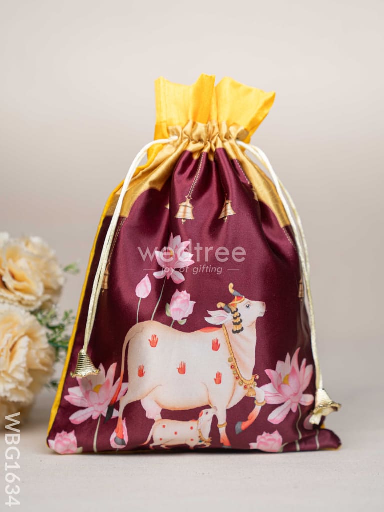 Pichwai String Bag - 11 x 8 inch - WBG1634