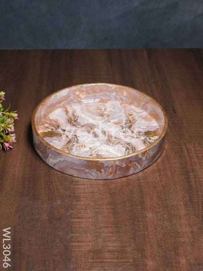 Pink with Gold Digital Printed Tray - Set of 2 - WL3046