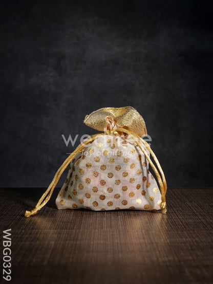Polka Dots String Bag - 4 X 5 Inches - WBG0329