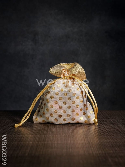 Polka Dots String Bag - 4 X 5 Inches - WBG0329