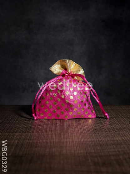 Polka Dots String Bag - 4 X 5 Inches - WBG0329