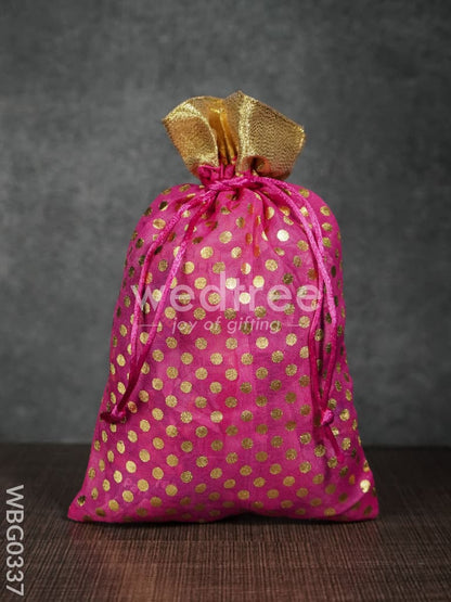 Polka Dots String Bag  - 6 x 9 Inches - WBG0337