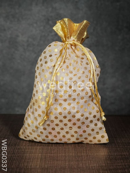 Polka Dots String Bag  - 6 x 9 Inches - WBG0337