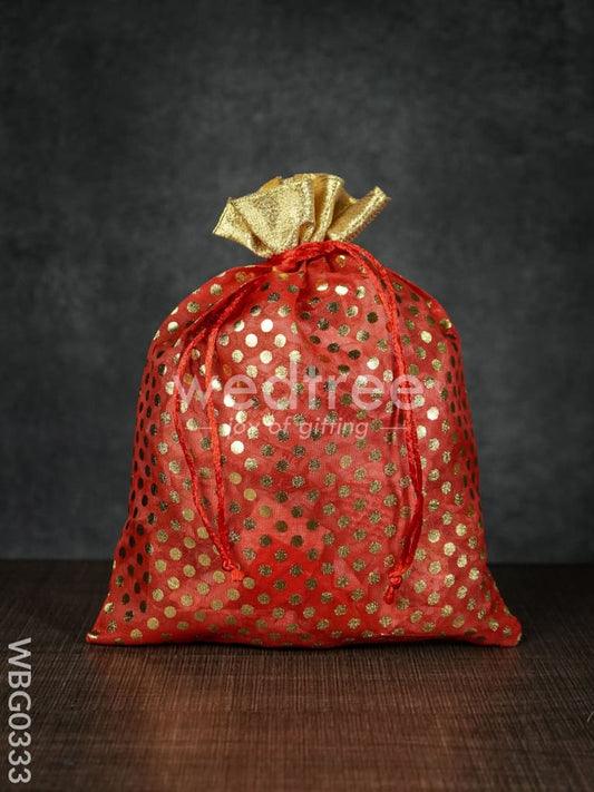 Polka Dots String Bag  - 8 X 11 Inches - WBG0333