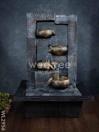 Polyresin 4-step Diya Water Fountain - WL2956