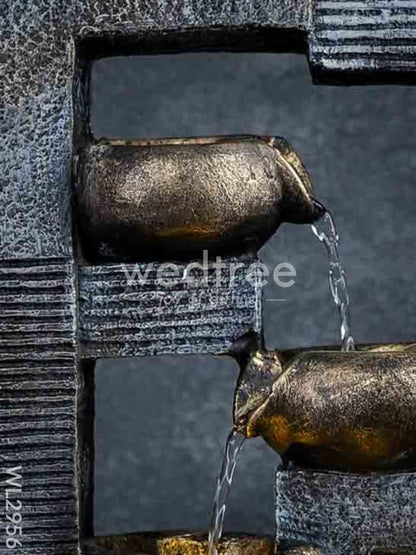 Polyresin 4-step Diya Water Fountain - WL2956