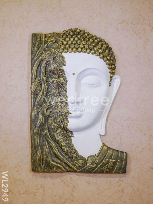 Polyresin Buddha Face Hanging with Bodhi Tree - WL2949