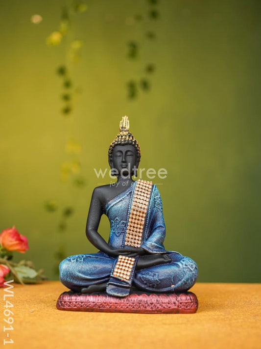 Polyresin Buddha Idol - 8 inch - WL4691-1